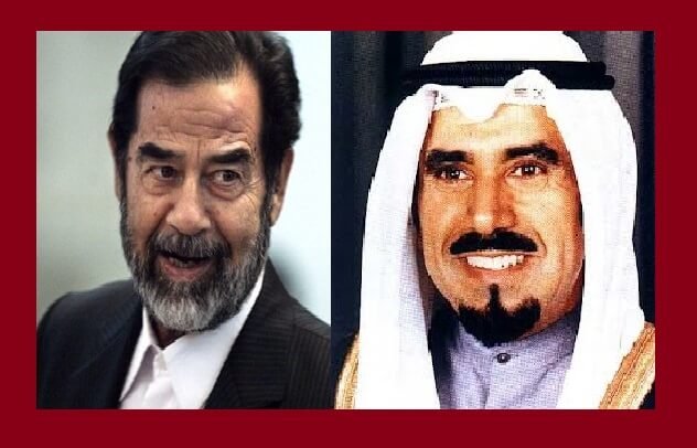 الشيخ جابر الأحمد الصباح - الرئيس صدام حسين